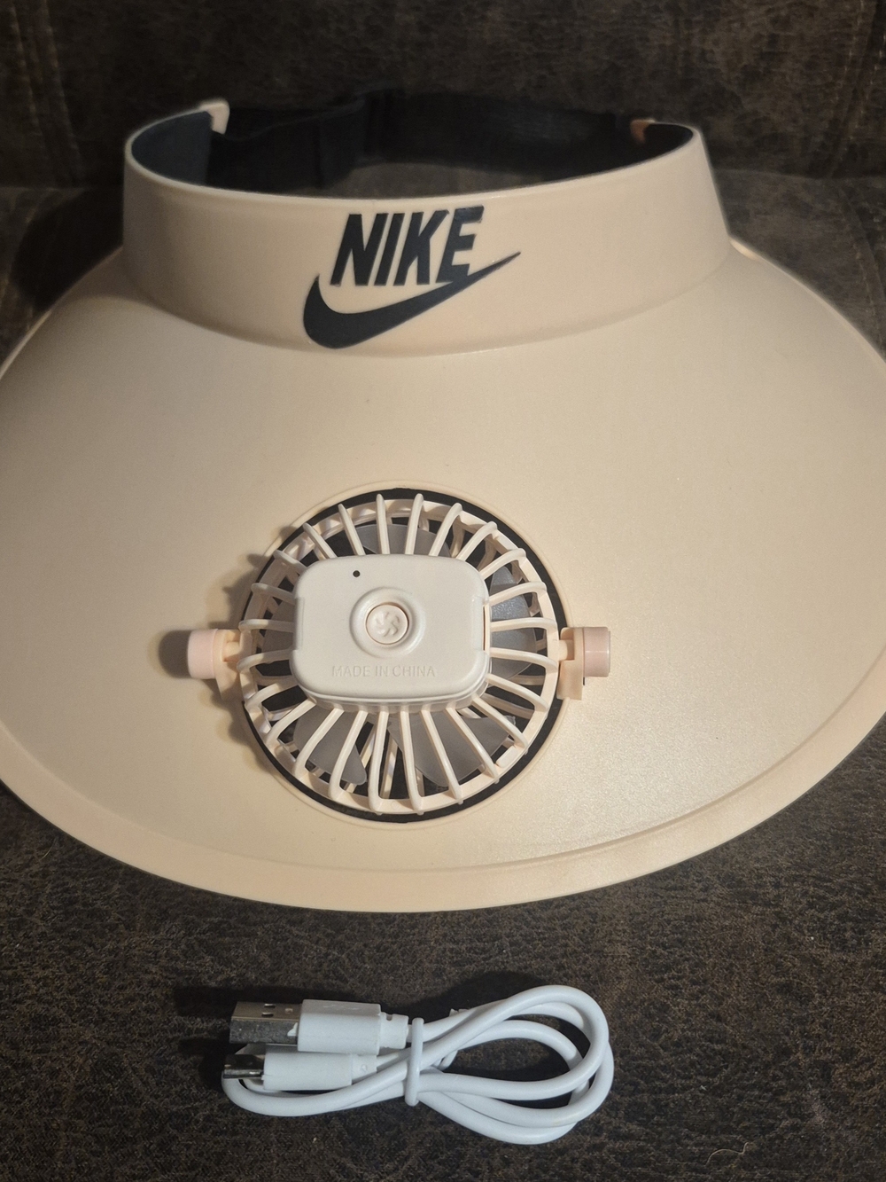 Nike Women's Visor with Detachable Cooling Fan with USB Charging Cord